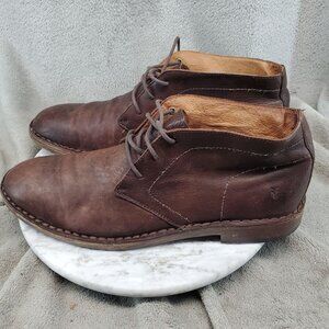 Frye Shoes Mens Size 9.5 Brown Leather Arden Chukka Boots *Read*